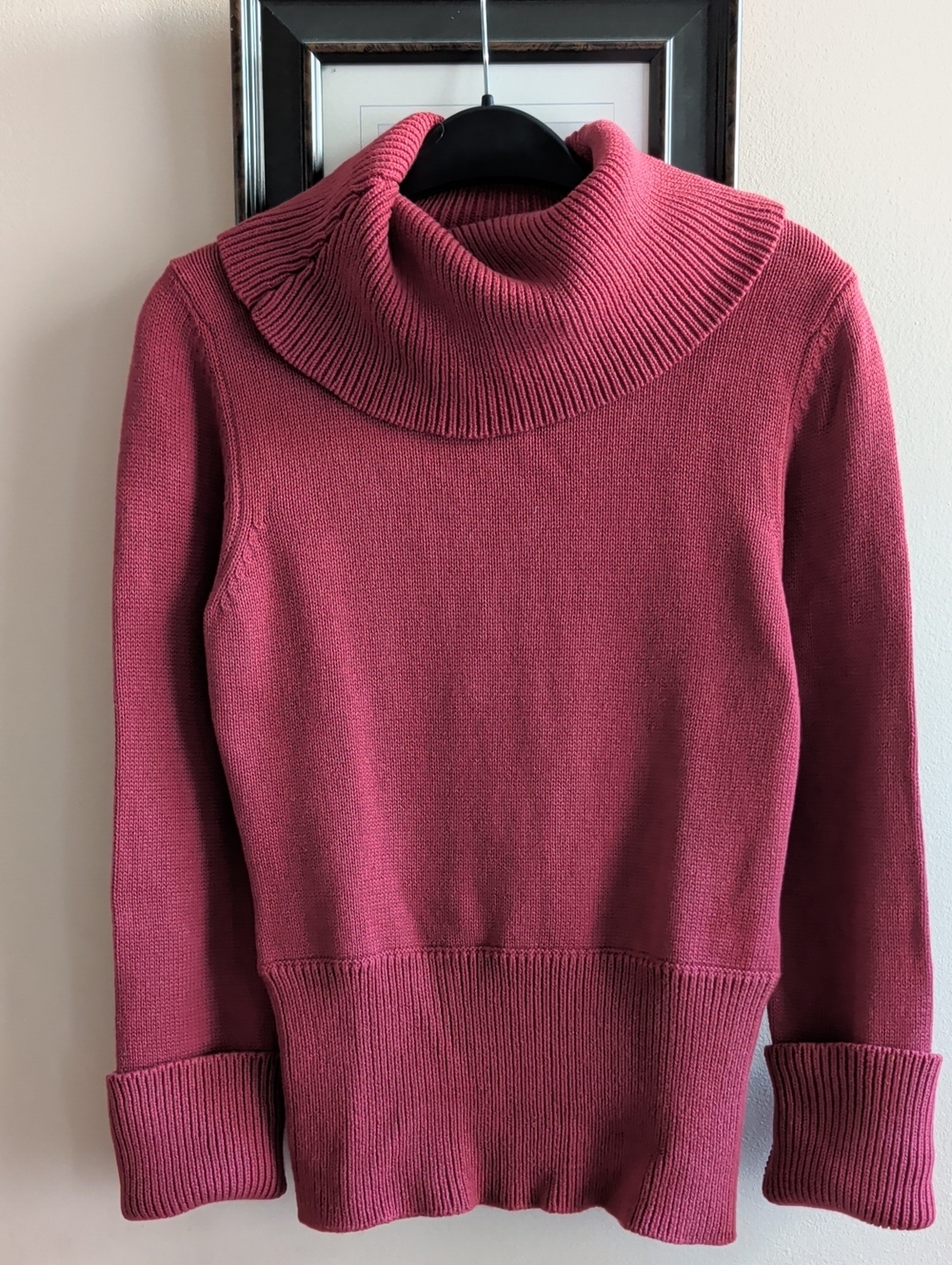 Club Monaco Cotton Knit Cowl Neck Sweater - Dusty Rose